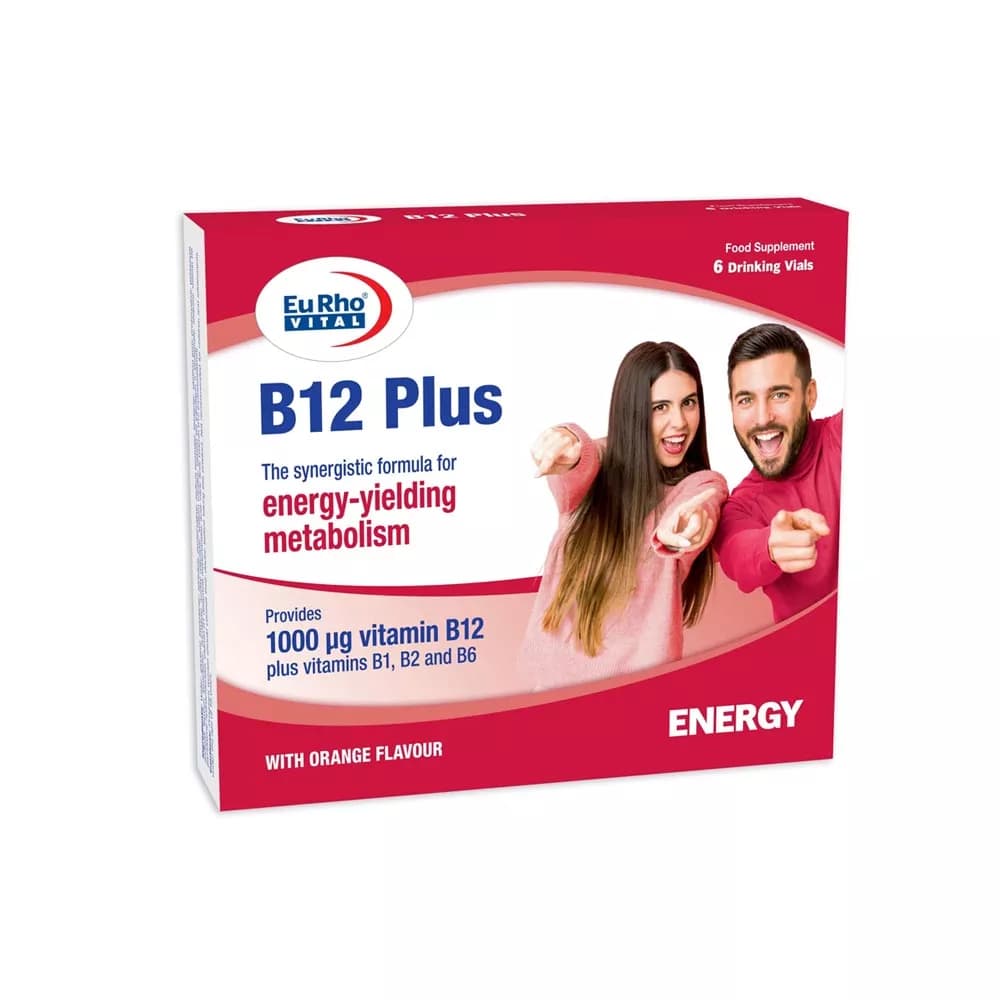 ویال خوراکی B12 پلاس یوروویتال 6 عدد