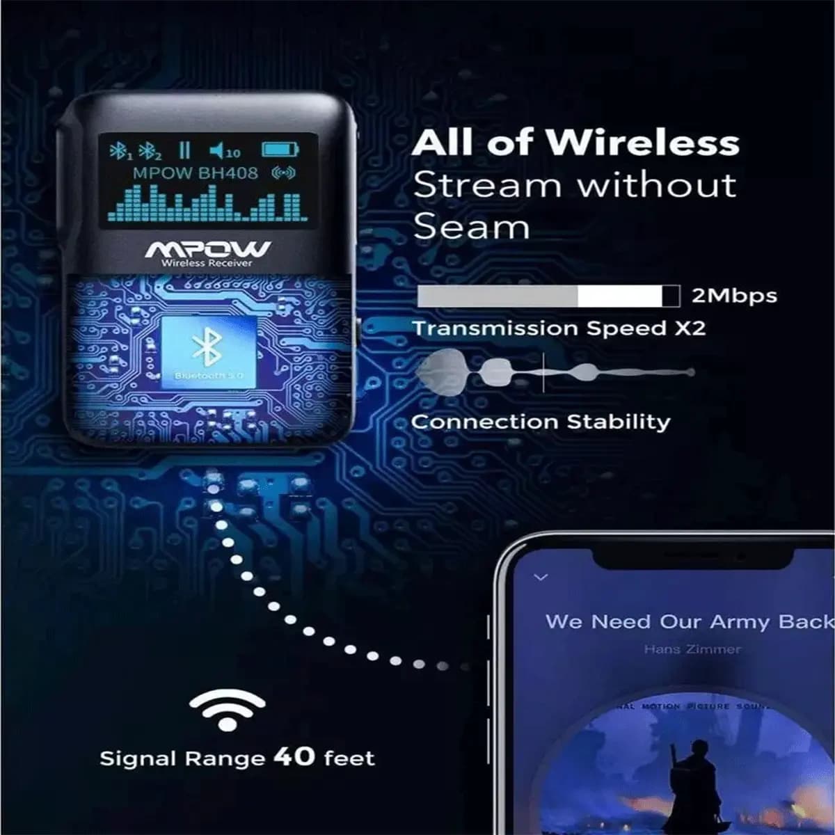 بلوتوث MPOW مدل BH408A — تصویر ۹