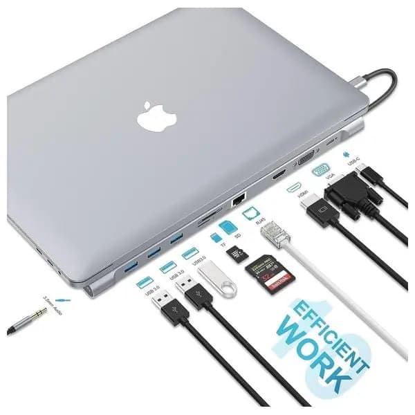 هاب USB-C ده پورت داک استیشن مدل DC007 کد (29966) — تصویر ۵