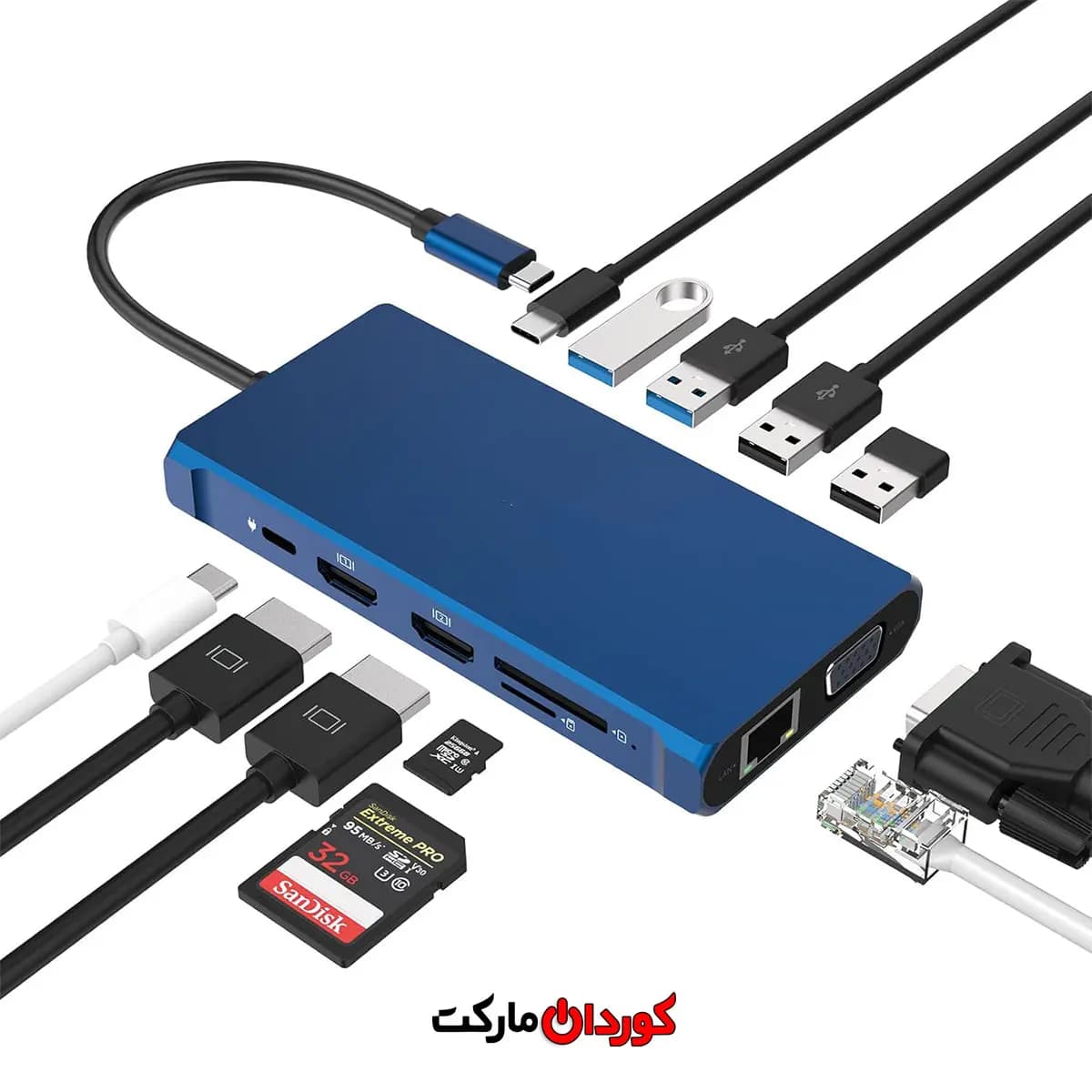 داک استیشن 12 پورت USB-C مدل ULC 13D35 کد (30185)