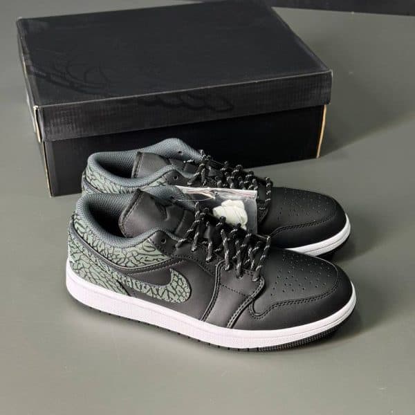 نایک ایرجردن وان دارک الفینت ساق کوتاه jordan 1 low Dark Elephant — تصویر ۳