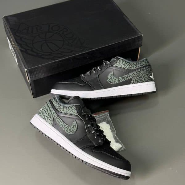 نایک ایرجردن وان دارک الفینت ساق کوتاه jordan 1 low Dark Elephant — تصویر ۴