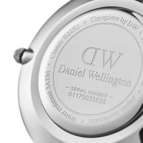 ساعت دنیل ولینگتون زنانه | مدل DW-4741-32-L بند چرم مشکی صفحه سفید — تصویر ۳