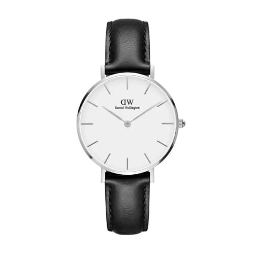 ساعت دنیل ولینگتون زنانه | مدل DW-4741-32-L بند چرم مشکی صفحه سفید