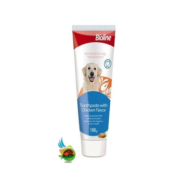 خمیر دندان سگ بایولاین با طعم مرغ Bioline Toothpaste Chicken Flavor وزن 100 گرم — تصویر ۲
