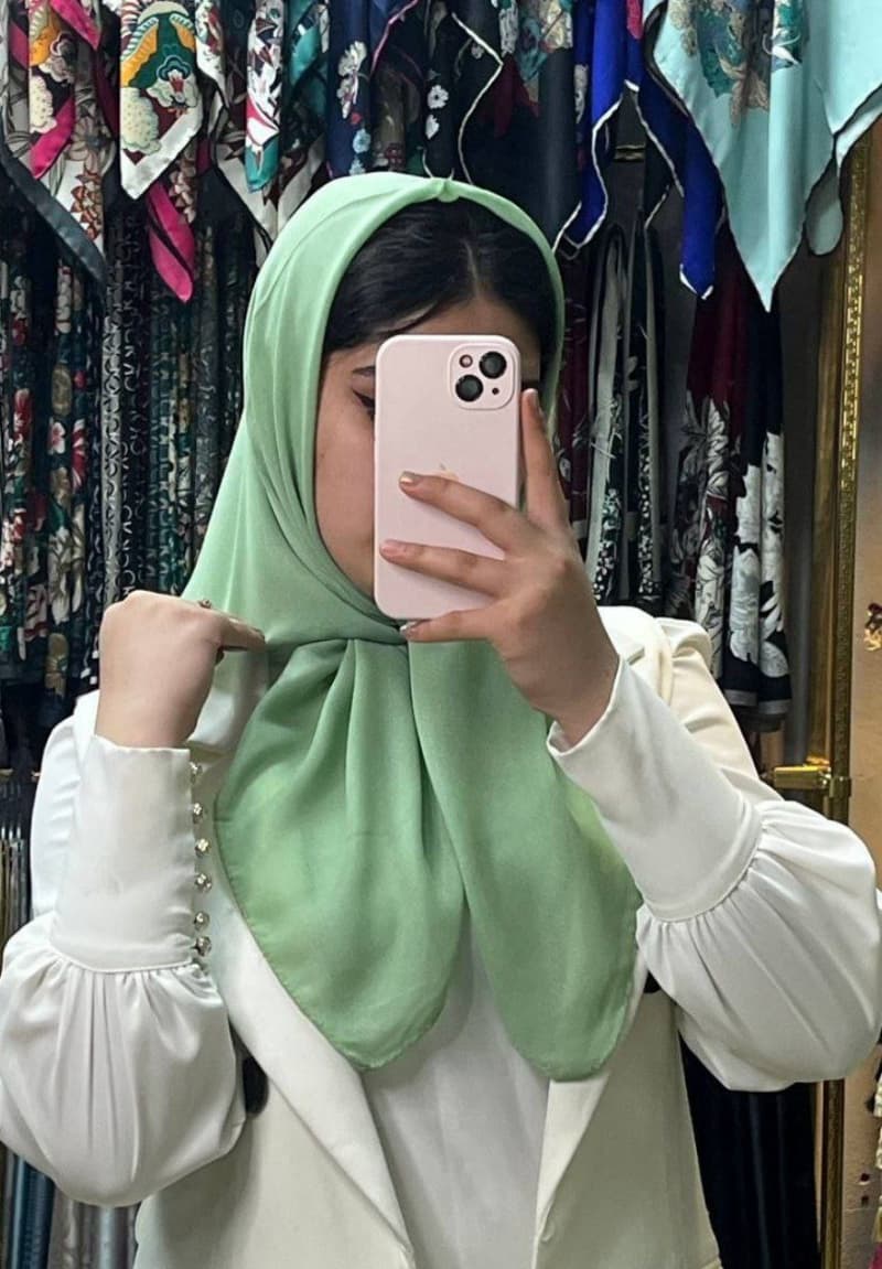 روسری نخ دنیز لمه دار