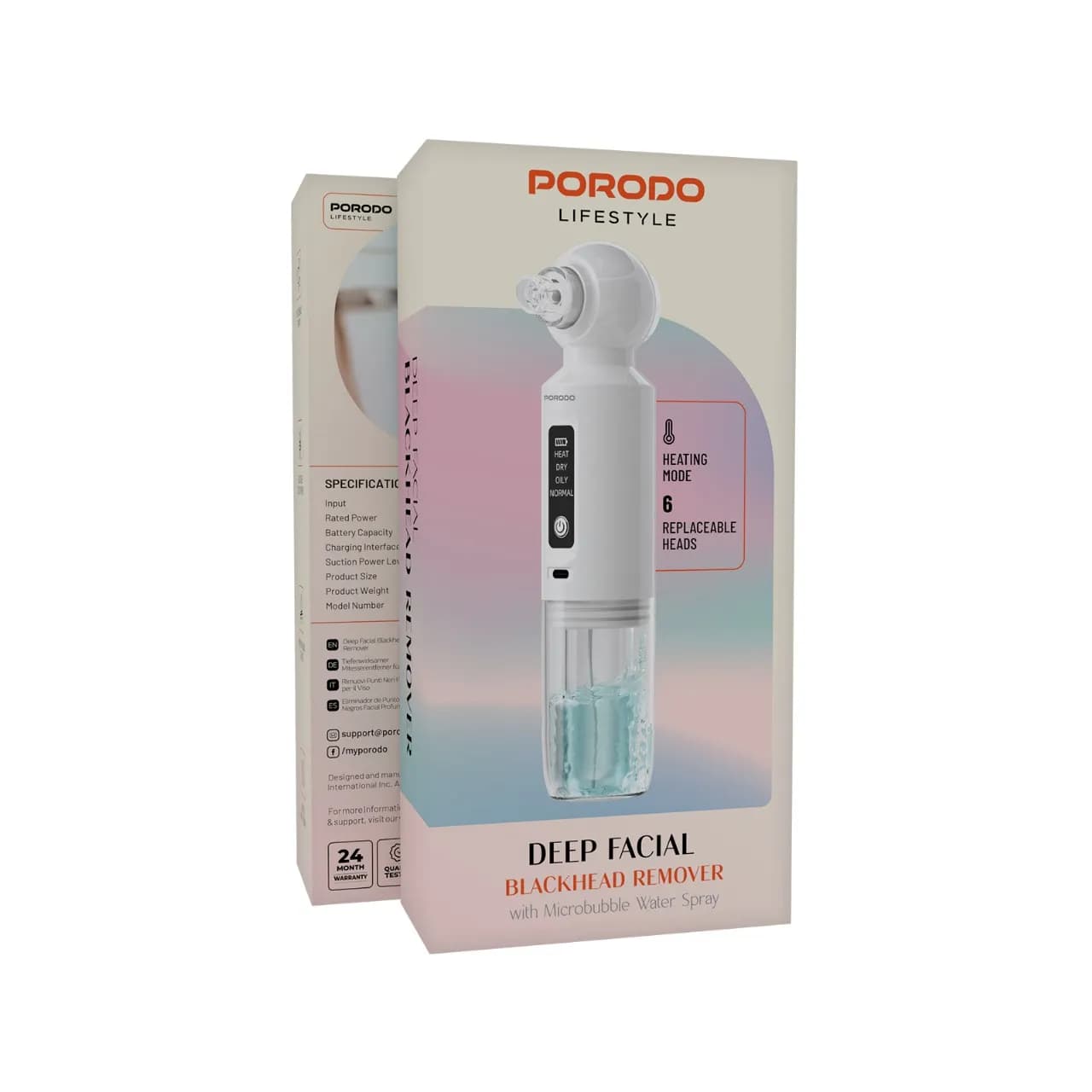 دستگاه پاکسازی صورت شارژی مدل Deep Facial Blackhead Remover پورودو لایف‌استایل — تصویر ۳