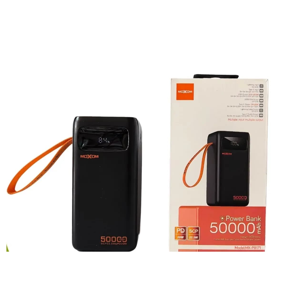 پاوربانک MOXOM 50000mAh مدل MX-PB171 22.5W
