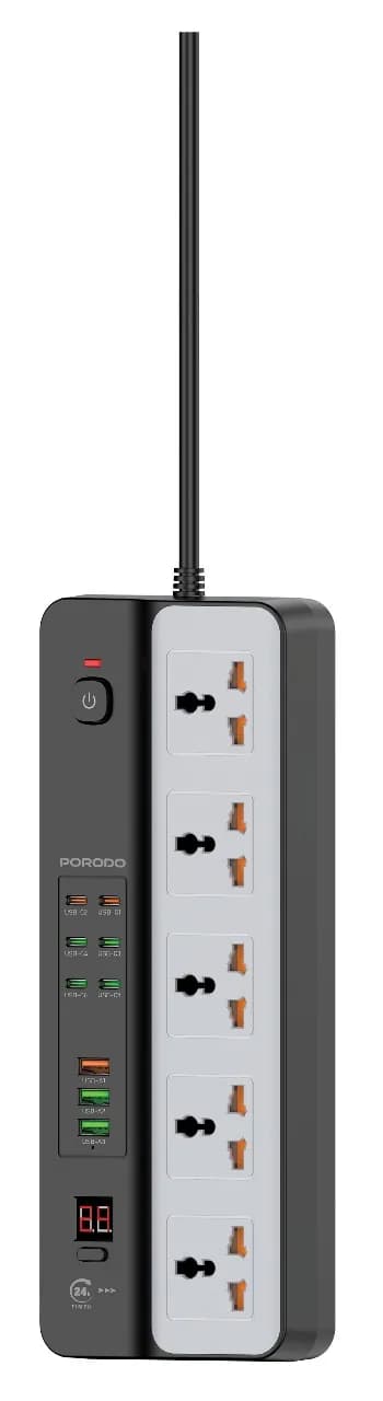 چندراهی برق کابل ۳ متری 3000W مدل 9USB یونیورسال پرودو