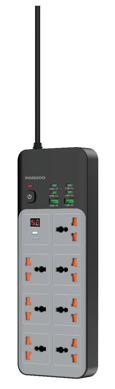 چندراهی برق ۳۰۰۰ وات یونیورسال 7AC مدل 6USB پورودو
