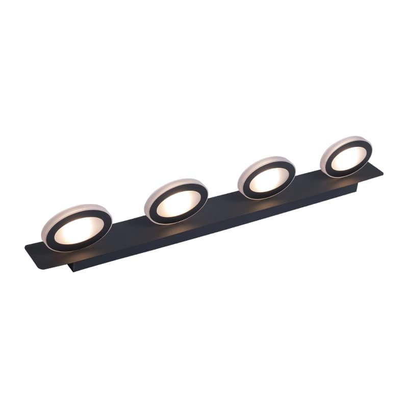 چراغ بالا آینه اسکار مدلA29 چهار شعله مشکی سایز 72CM
