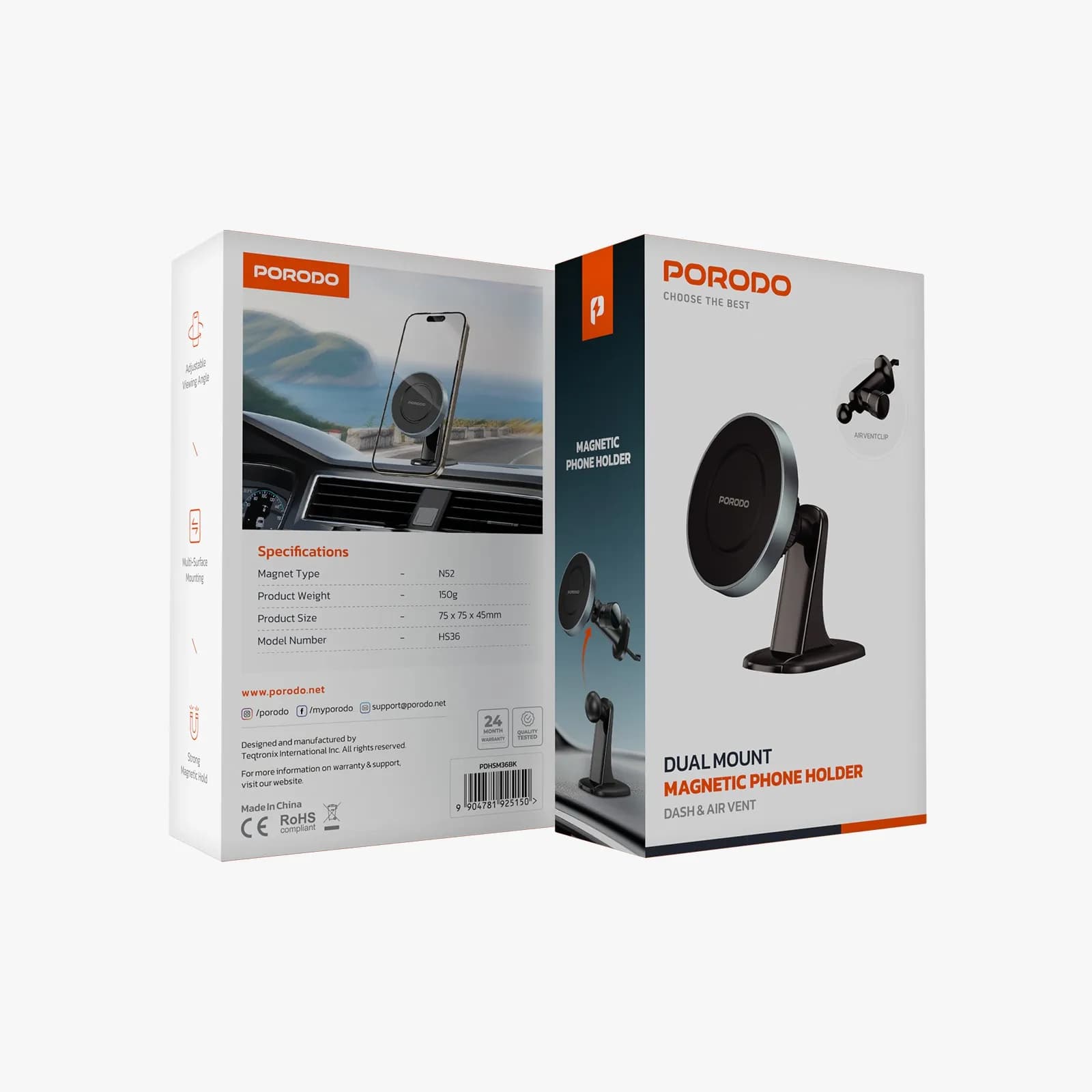 نگهدارنده گوشی مگ‌سیف دوحالته گوشی‌های سازگار مدل Dual Mount پورودو — تصویر ۴