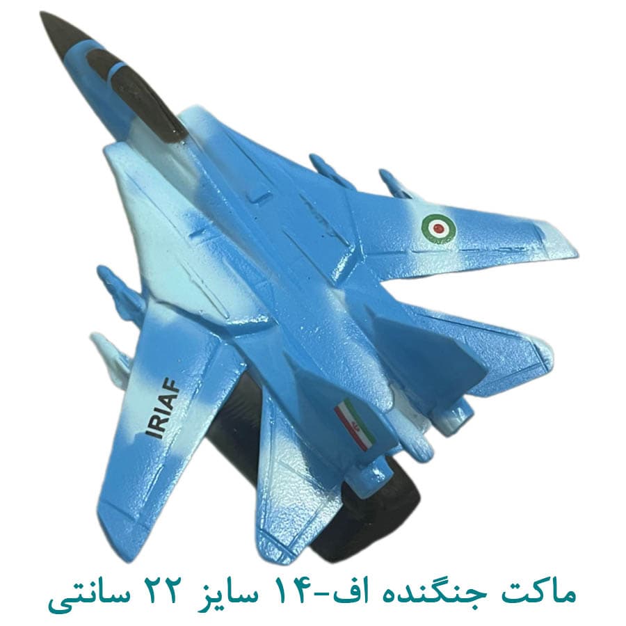 ماکت هواپیمای جنگنده F-14 سایز 22 سانتی آبی — تصویر ۲