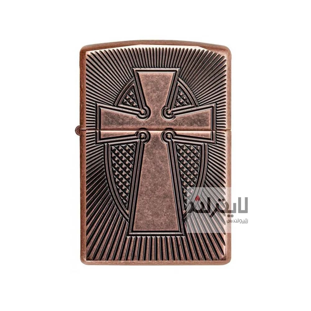 فندک زیپو مدل Deep Carve Cross Design کد 49158 — تصویر ۲
