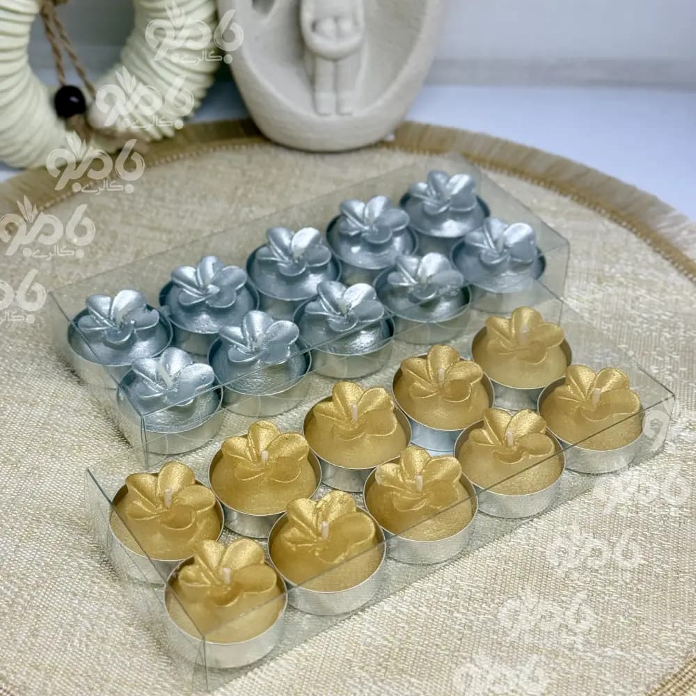 شمع وارمر 10عددی گل برجسته رنگی