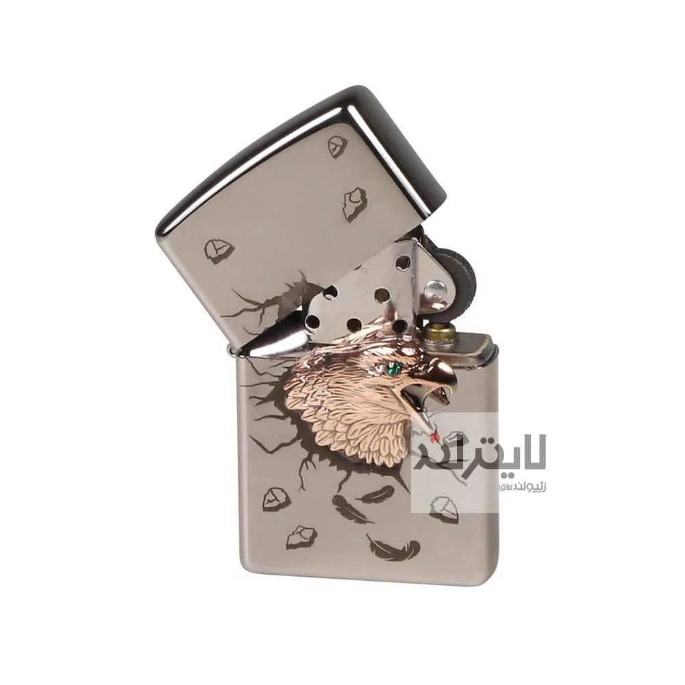 فندک زیپو مدل Golden Eagle chrome high polished emblem کد 251755 — تصویر ۳