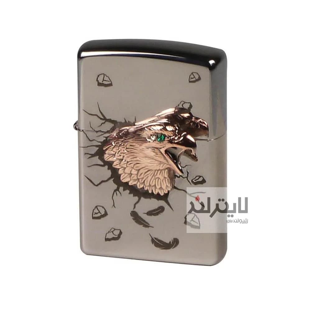 فندک زیپو مدل Golden Eagle chrome high polished emblem کد 251755 — تصویر ۲