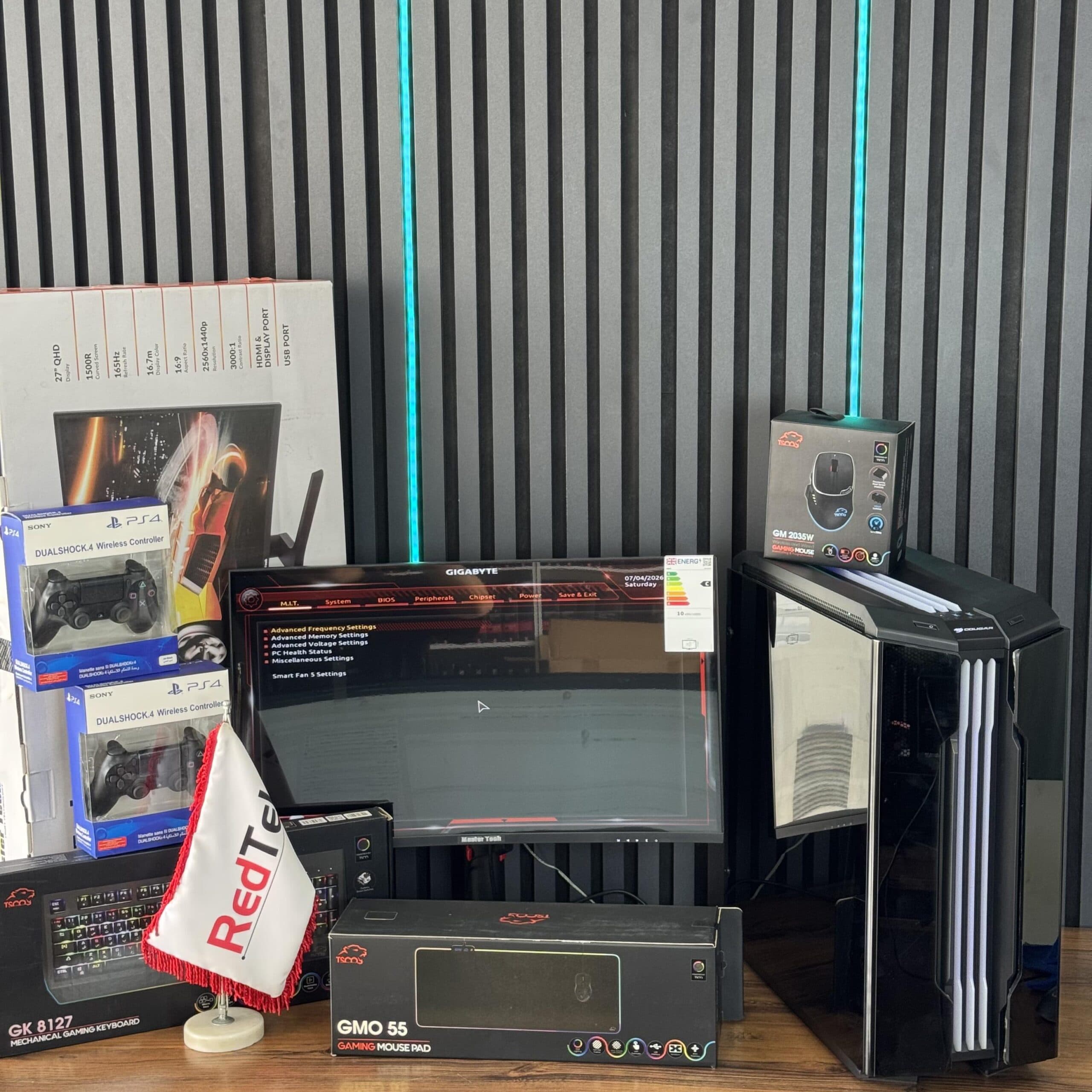 سیستم گیمینگ Core i5 کیسRGB خفاشی رم 16 گرافیک 8 اس اس دی 512 با Hdd2 ترا (2سال) کد S83