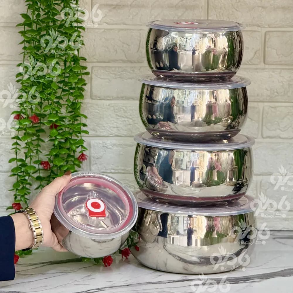 ظرف نگهدارنده 5تکه استیل یونیک