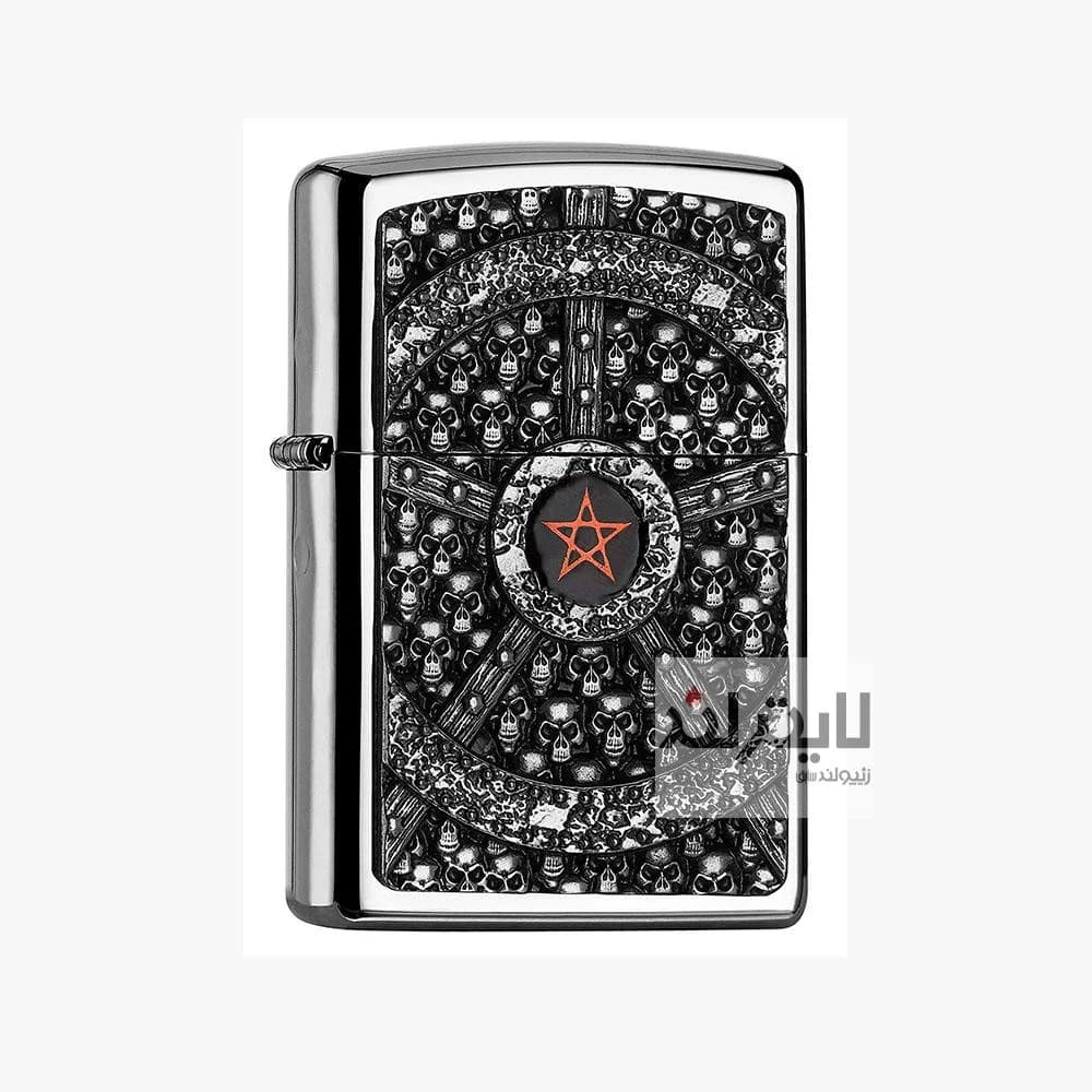 فندک زیپو مدل Skull Pentagram کد 2005043 — تصویر ۲