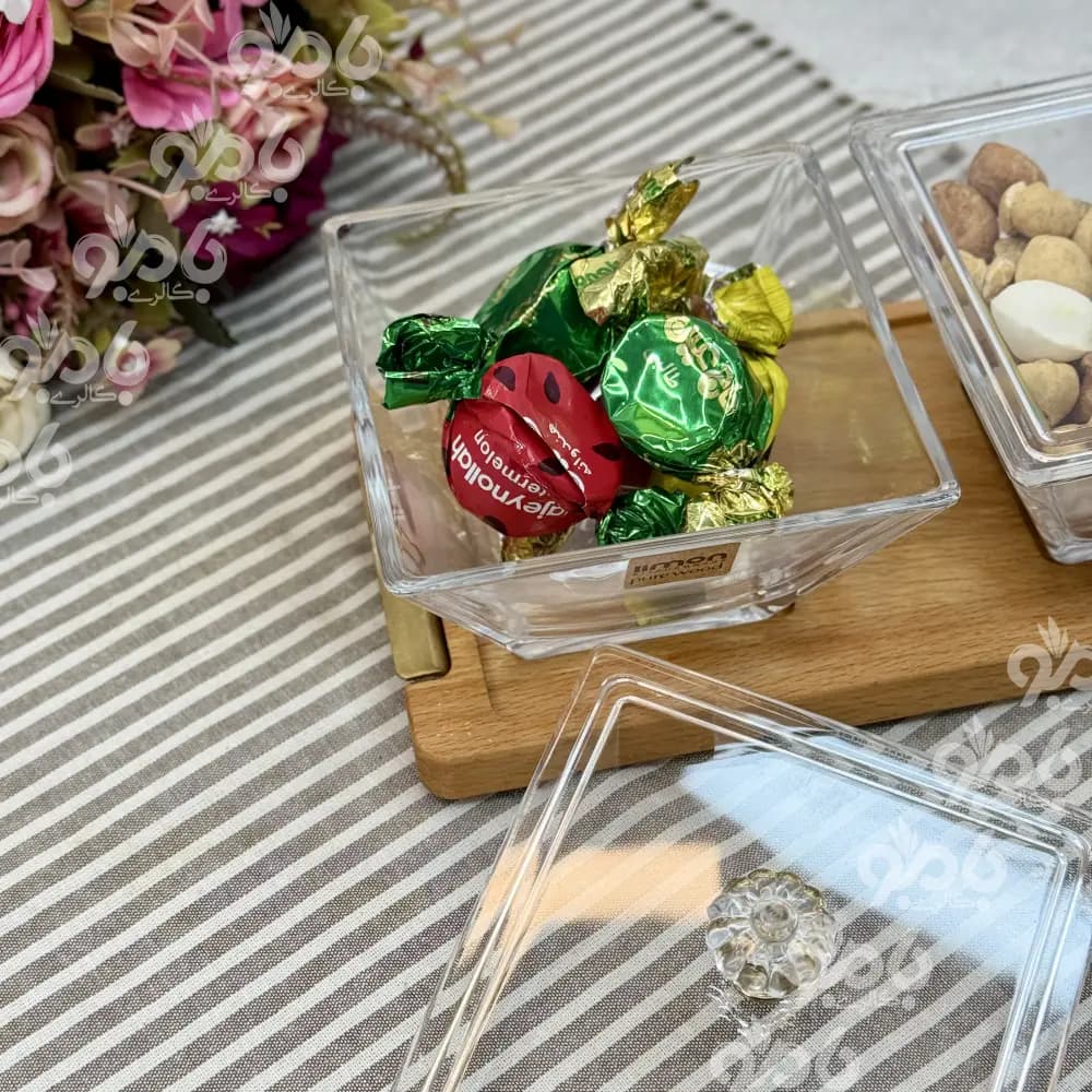 اردو خوری مربع پایه چوب 2خانه لیمون 2241 — تصویر ۴