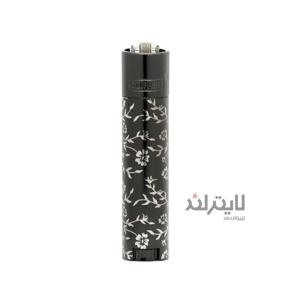 فندک گازی کلیپر مدل Silver Pattern-black — تصویر ۲