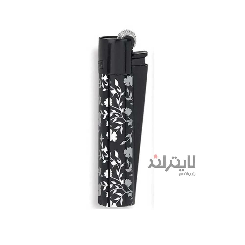 فندک گازی کلیپر مدل Silver Pattern-black — تصویر ۳