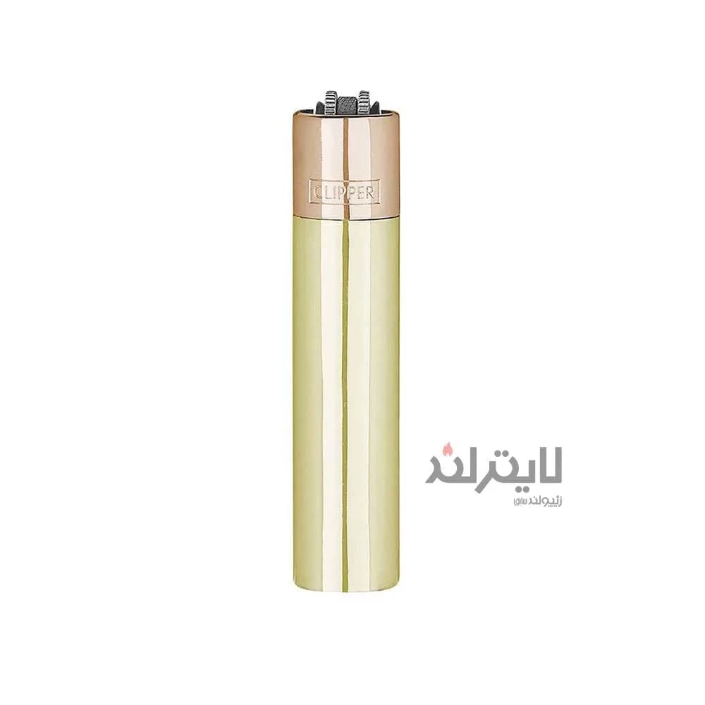 فندک گازی کلیپر مدل Reusable Gold Marble-gold rosegold