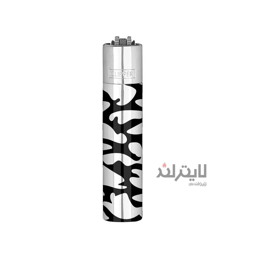 فندک گازی کلیپر مدل Reusable Camouflage Silver — تصویر ۲