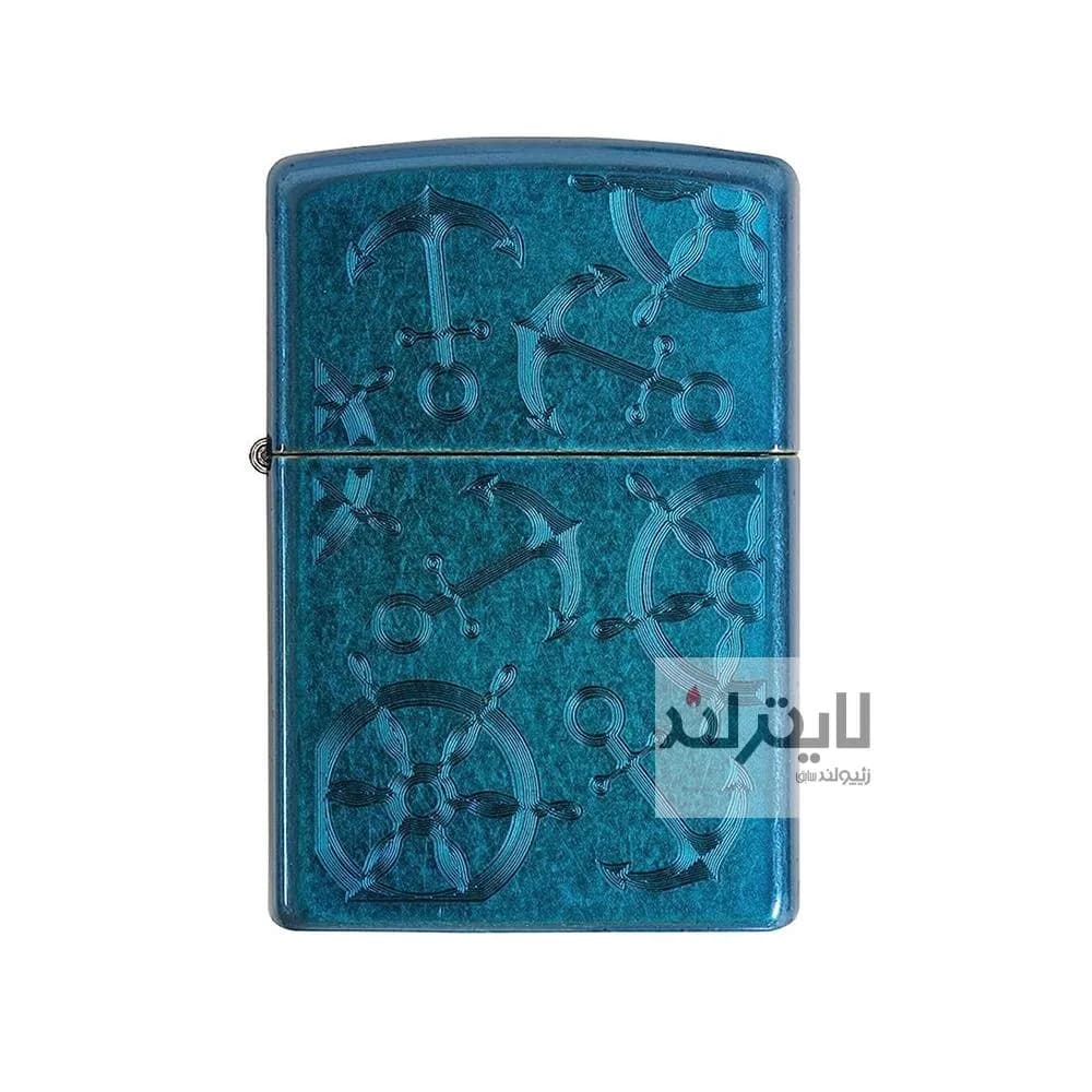 فندک زیپو مدل Iced Nautical Cerulean Blue کد 29251 — تصویر ۲