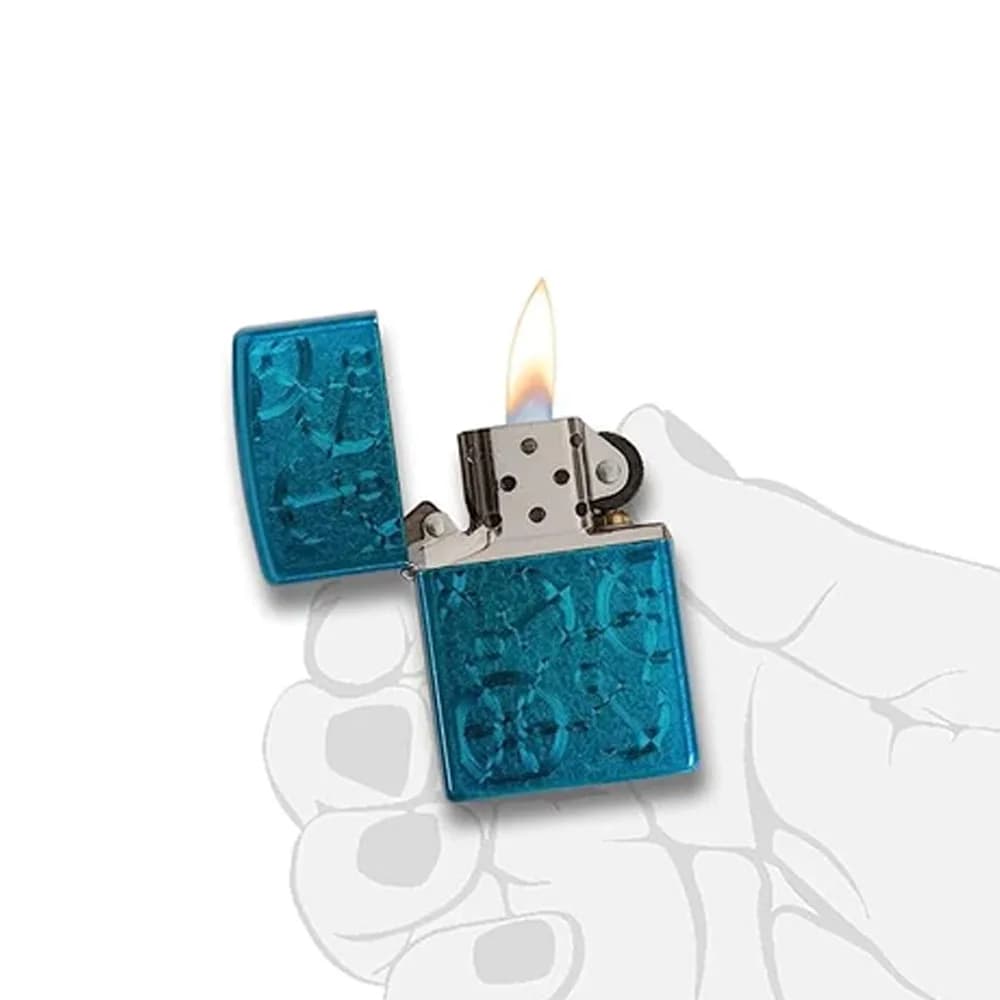 فندک زیپو مدل Iced Nautical Cerulean Blue کد 29251 — تصویر ۴