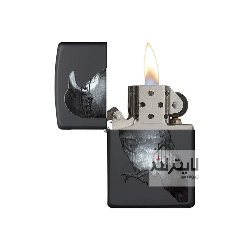 فندک زیپو مدل Double Exposed Raven کد 29407 — تصویر ۳