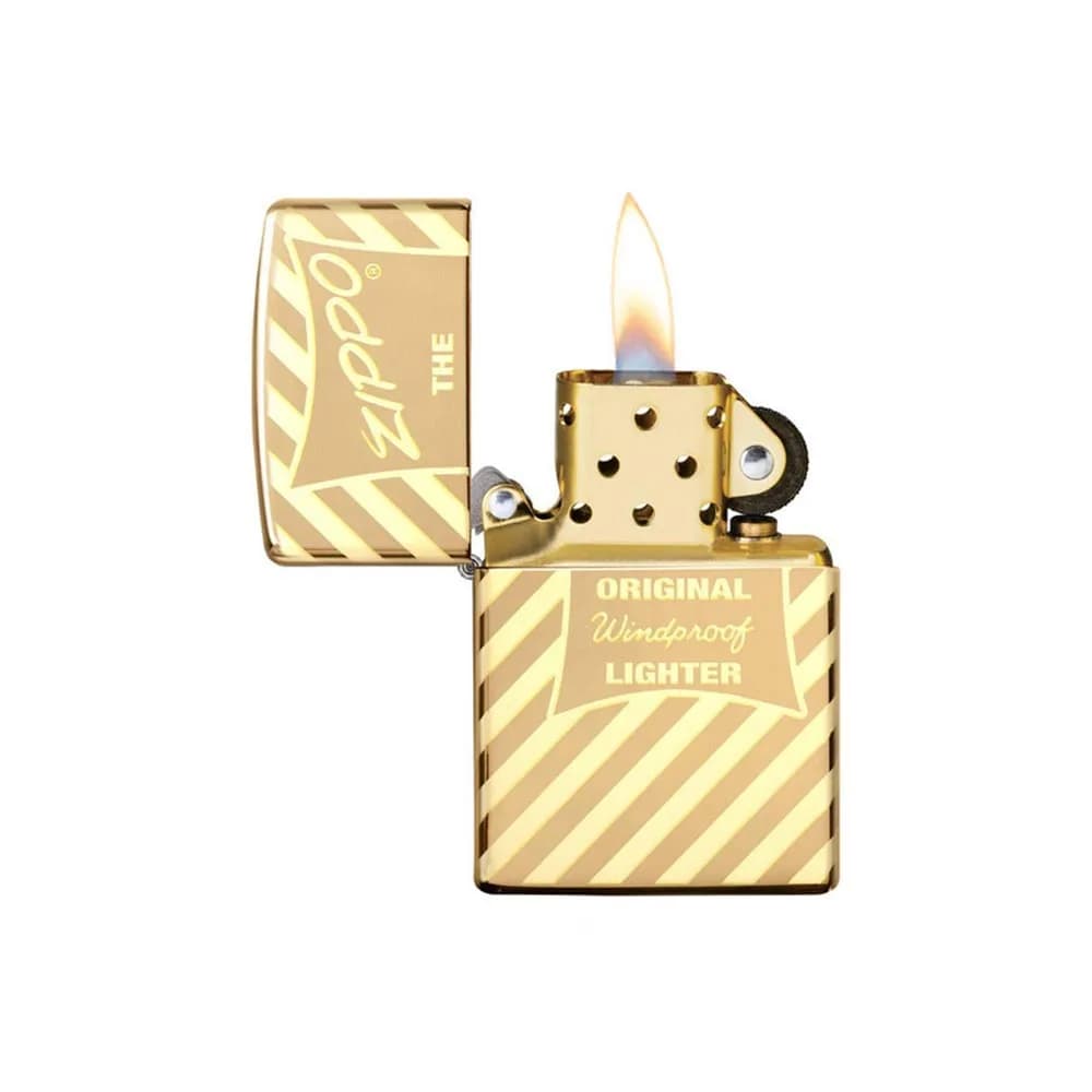 فندک زیپو مدل Vintage Zippo Box Top High Polish Solid Brass کد 49075 — تصویر ۴