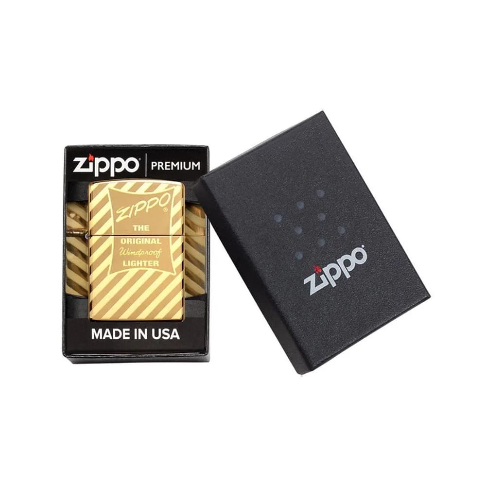 فندک زیپو مدل Vintage Zippo Box Top High Polish Solid Brass کد 49075 — تصویر ۷