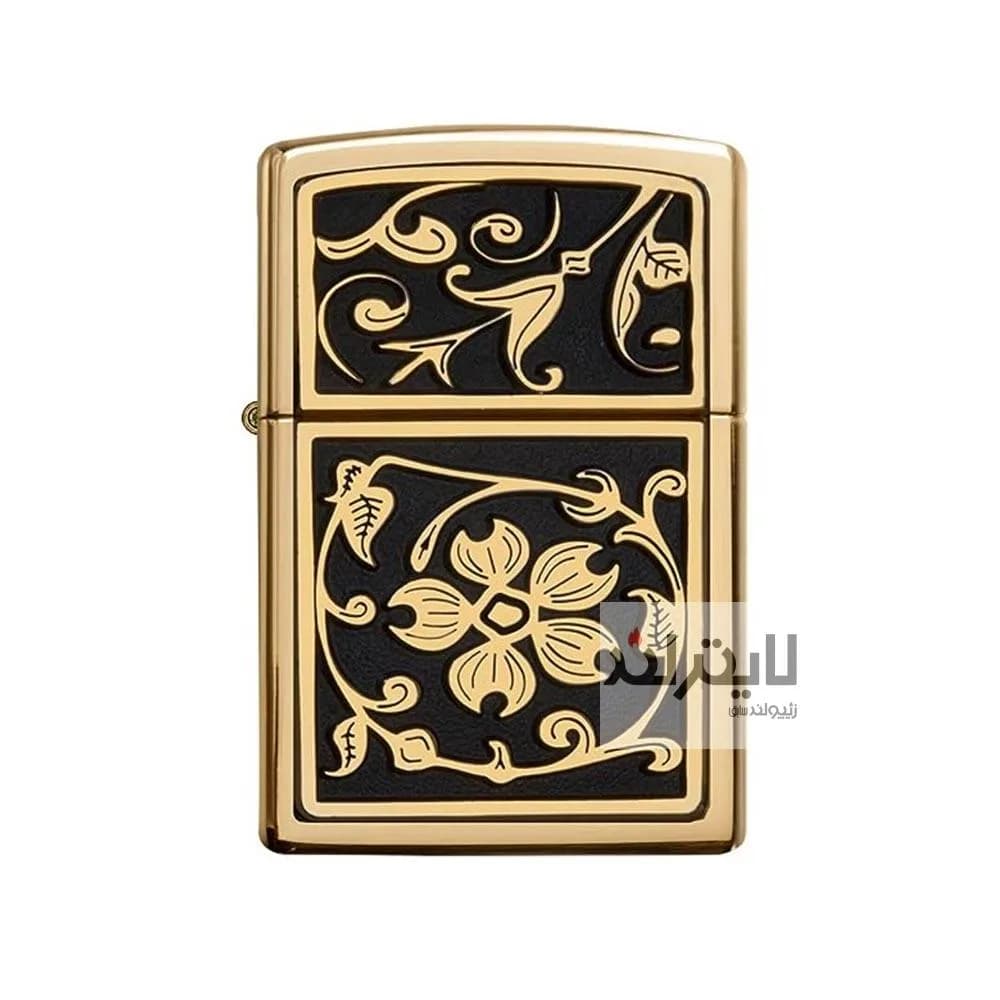 فندک زیپو اصل مدل Gold Floral Flourish کد 20903