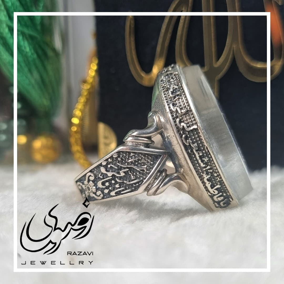 انگشتر نقره مردانه درنجف طرح عباس — تصویر ۵