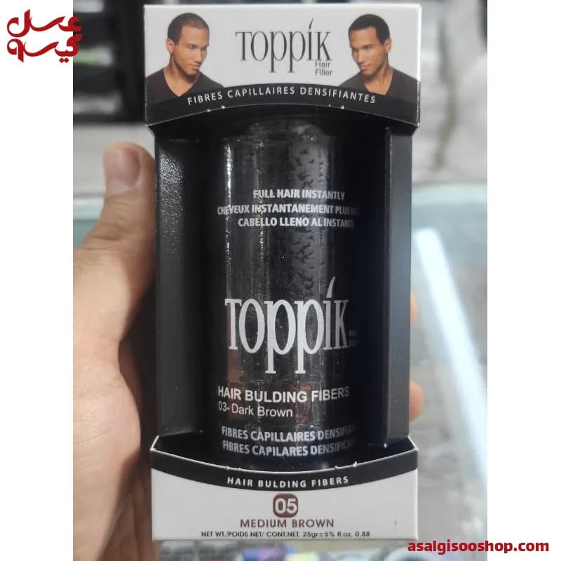 پودر پرپشت کننده مو تاپیک|Toppik Hair Filler Thickening Fibers 25g| کد 2585 — تصویر ۴