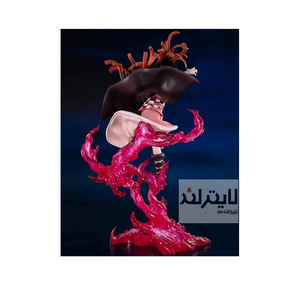 فیگور Nezuko Kamado از انیمه Demon Slayer در حال اجرای هنر خون شیطانی ساخت شرکت Bandai Tamashii — تصویر ۳