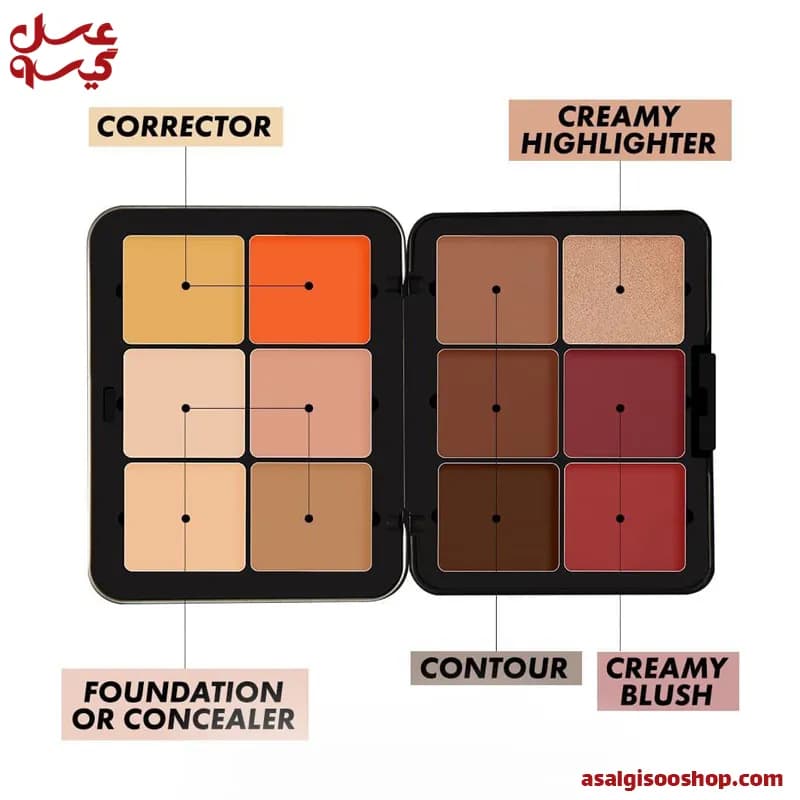 پالت صورت فیوچر میکاپ ۱۲ رنگ|Future Makeup Face Palette 12 Colors| کد 2574 — تصویر ۳