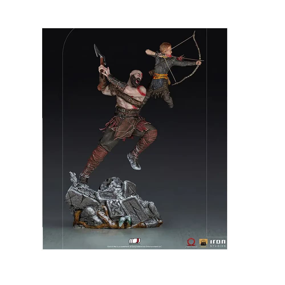 فیگور Kratos و Atreus از بازی God Of War ساخت شرکت Iron Studios — تصویر ۴