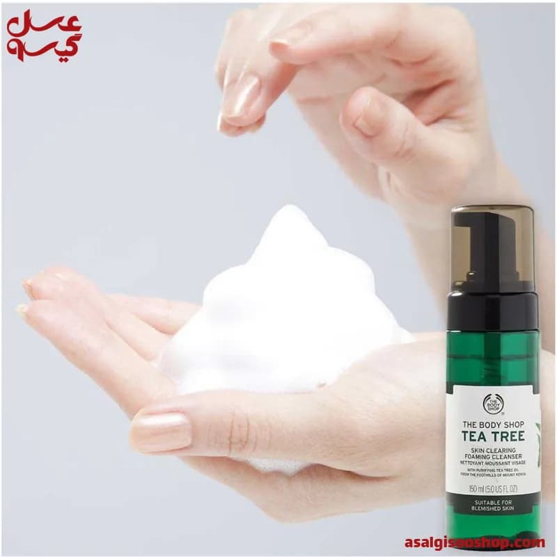فوم شستشوی صورت تی تری بادی شاپ|The Body Shop Tea Tree Skin Clearing Facial Wash Foam | کد 2566 — تصویر ۳