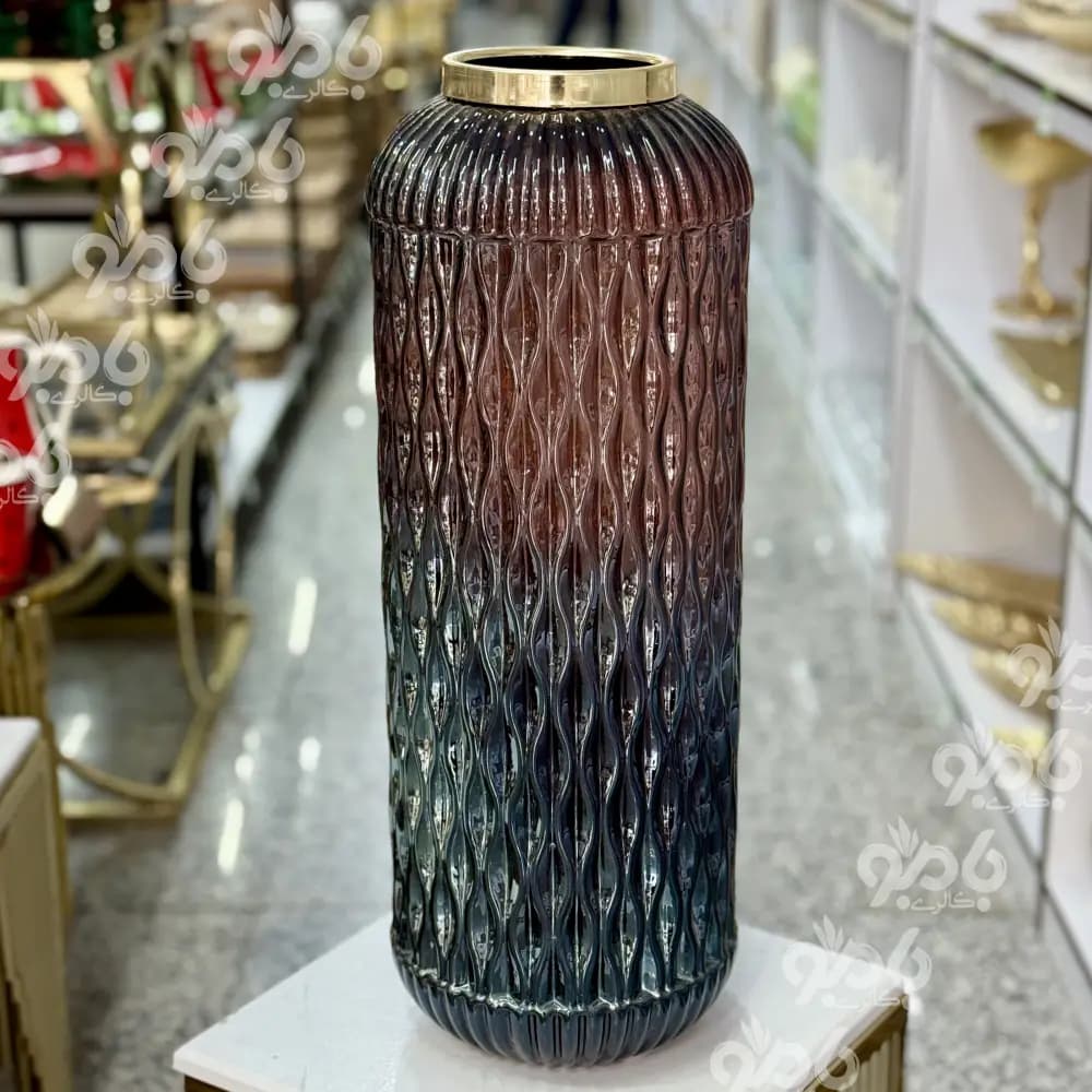 گلدان رومیزی لب فلزی سوژین رنگی