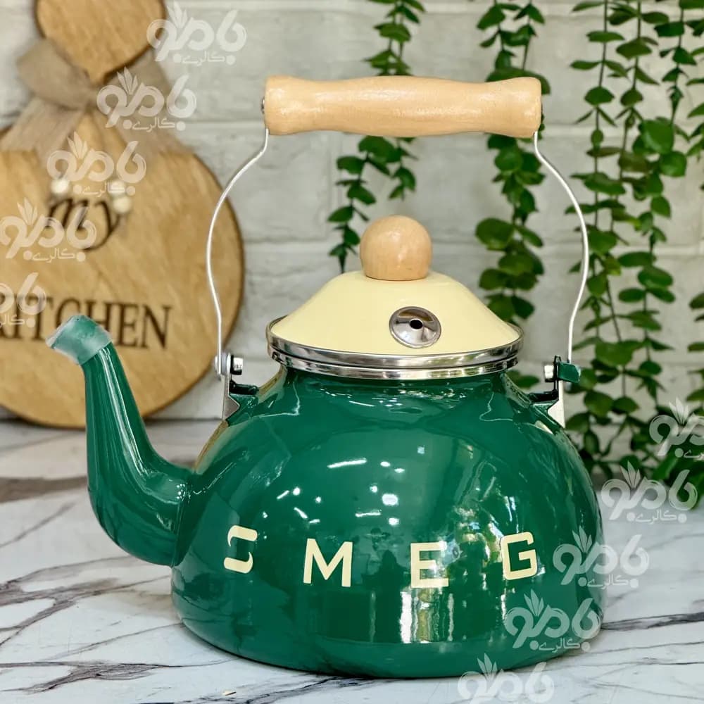 کتری لعابی سوتی سبز