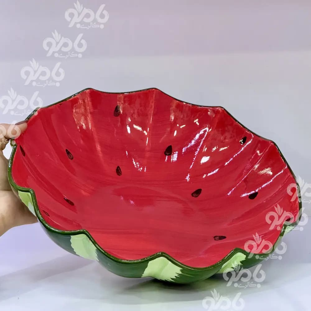 ست هندوانه کاسه بزرگ میوه طرح گل — تصویر ۳