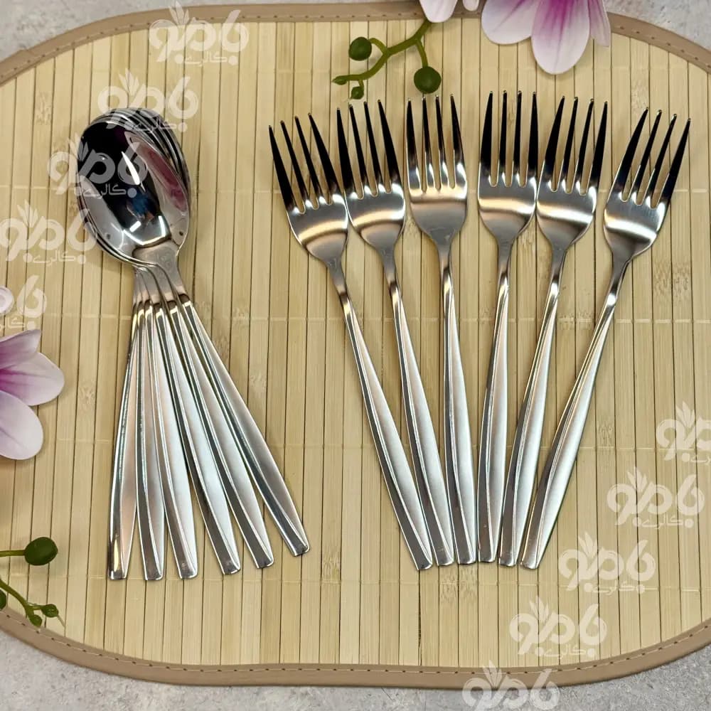 قاشق و چنگال یونیک استیل بنفش 620 گرم