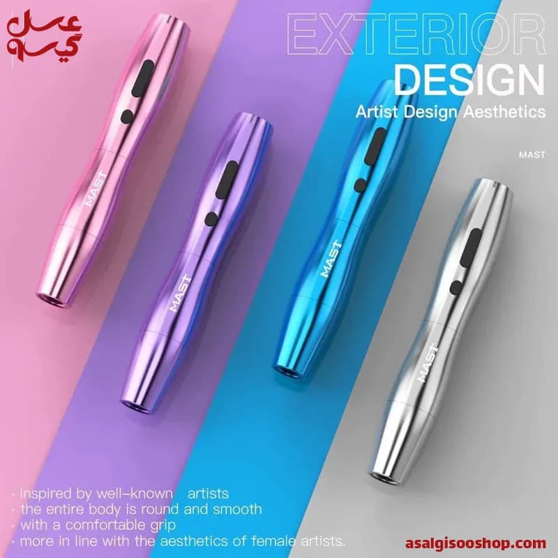 دستگاه تاتو پن مست|Mast P20 Wireless Tattoo Pen Machine OLED Display| کد 2502 — تصویر ۳