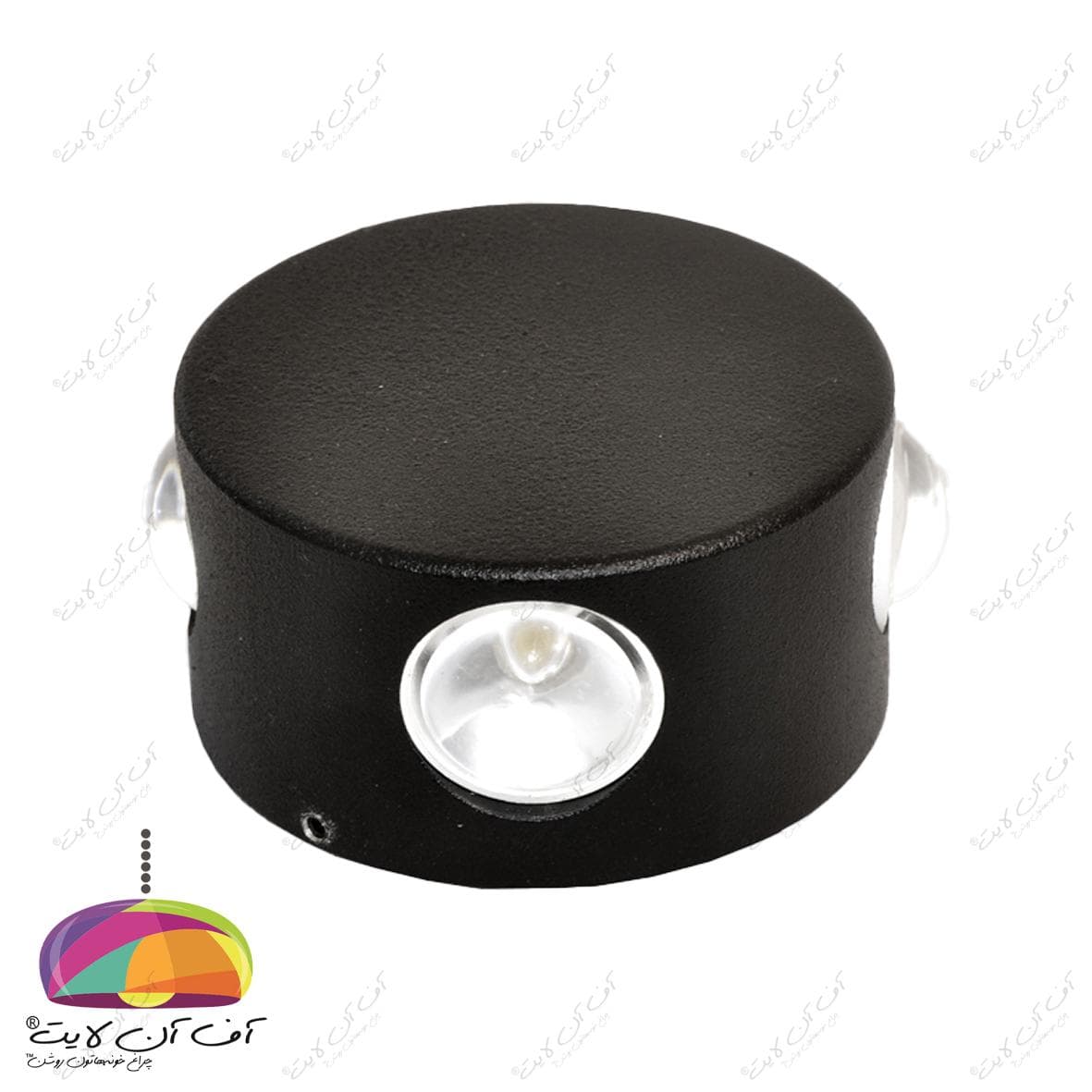 چراغ دکوراتیو چهار طرفه دایره 4 وات زمرد نور — تصویر ۲