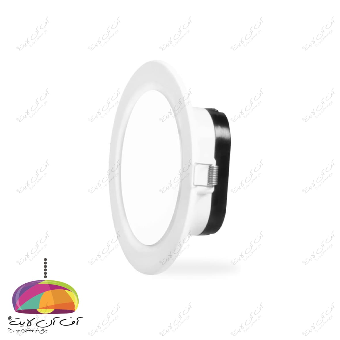 پنل سقفی LED توکار گرد 12 وات مدل دنیا آلتون رای