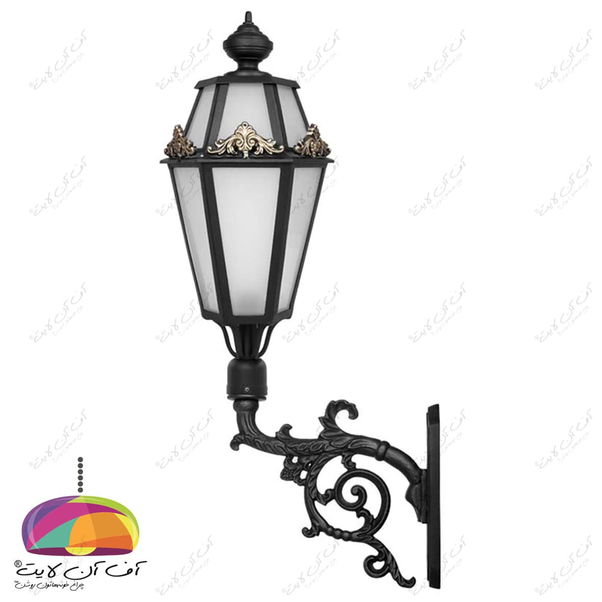 چراغ دیواری مدل برنارد شاخه پیچک شب تاب