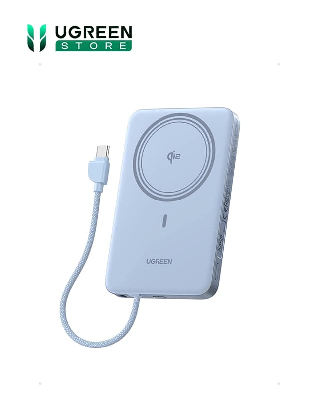 پاوربانک 10000 هزار میلی آمپر یوگرین UGREEN Magflow Air 10000mAh Power Bank PB570